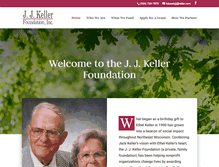 Tablet Screenshot of jjkellerfoundation.org